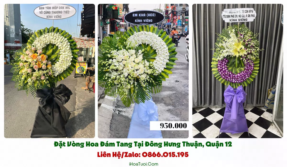 Đặt Hoa Tang Lễ Phường Đông Hưng Thuận, TP.HCM (Quận 12 Cũ)