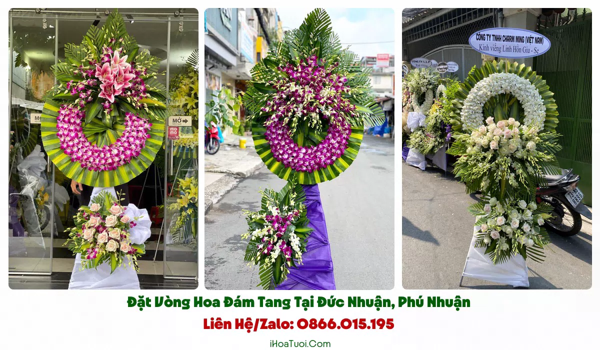 Vòng Hoa Viếng Đám Tang P.Đức Nhuận, TP.HCM (Phú Nhuận Cũ)