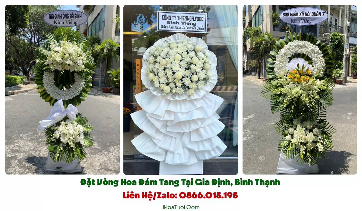 Các loại vòng hoa tang lễ Phường Gia Định Bình Thạnh