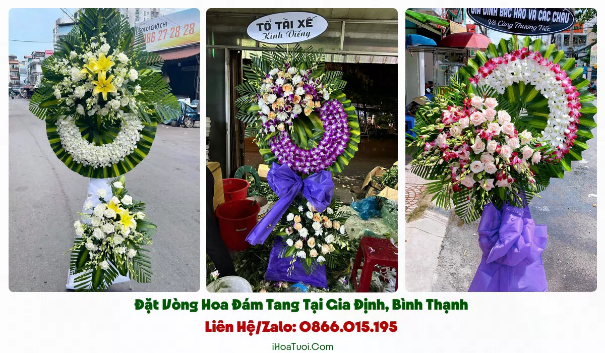 Giao vòng hoa tang lễ đúng giờ tại Phường Gia Định