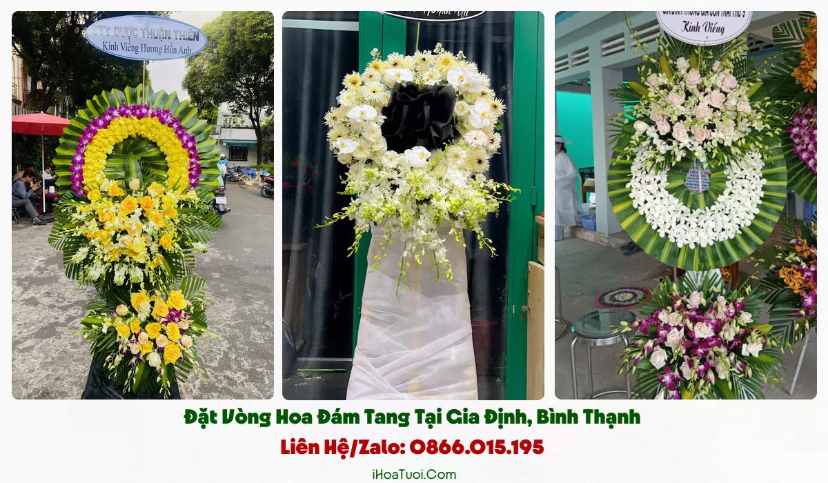 Giao vòng hoa tang lễ khắp Phường Gia Định và khu lân cận