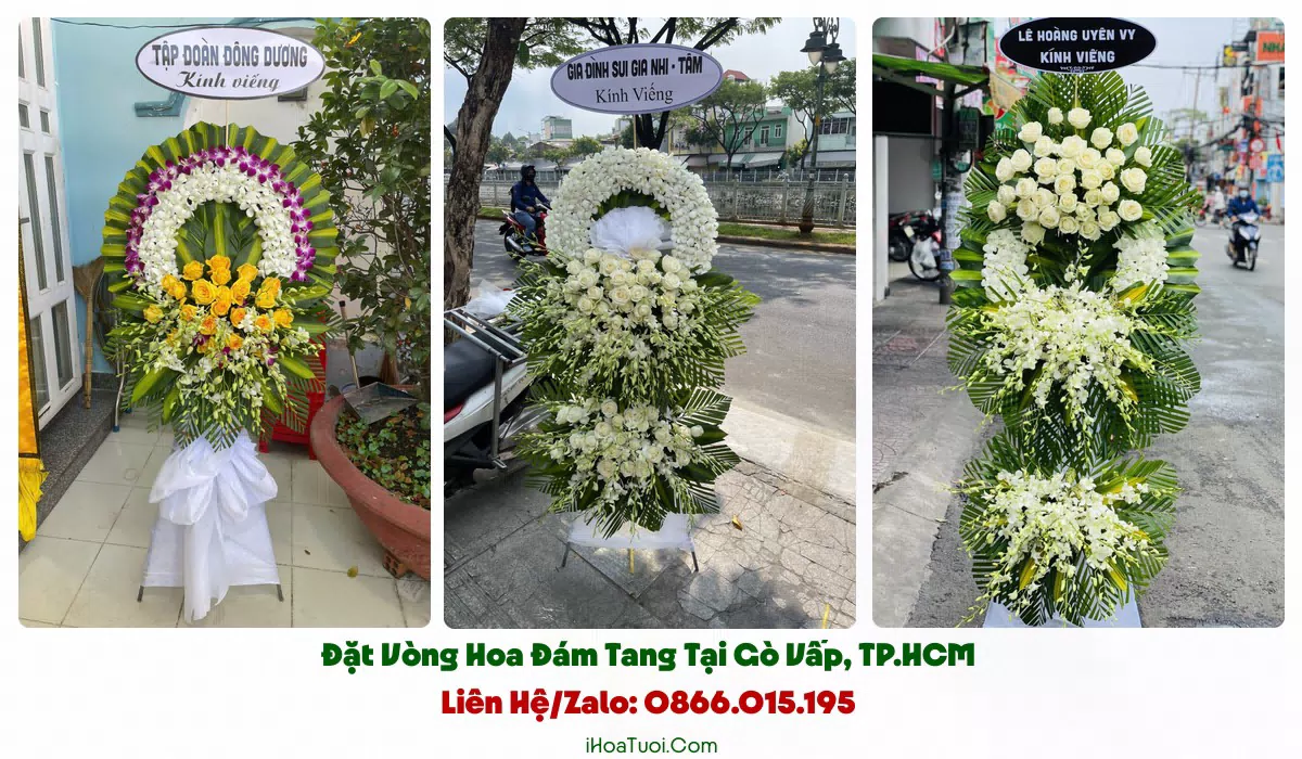 Các loại vòng hoa đám tang Phường Gò Vấp