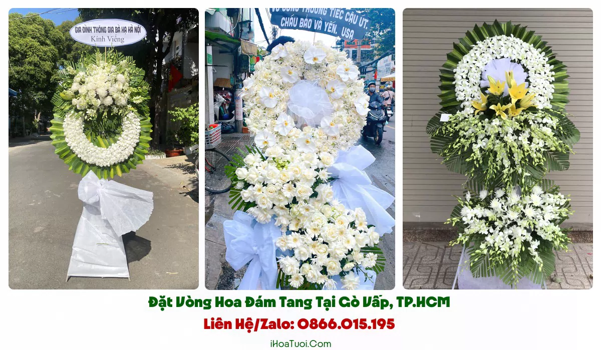Giao vòng hoa đám tang đúng giờ tại Phường Gò Vấp