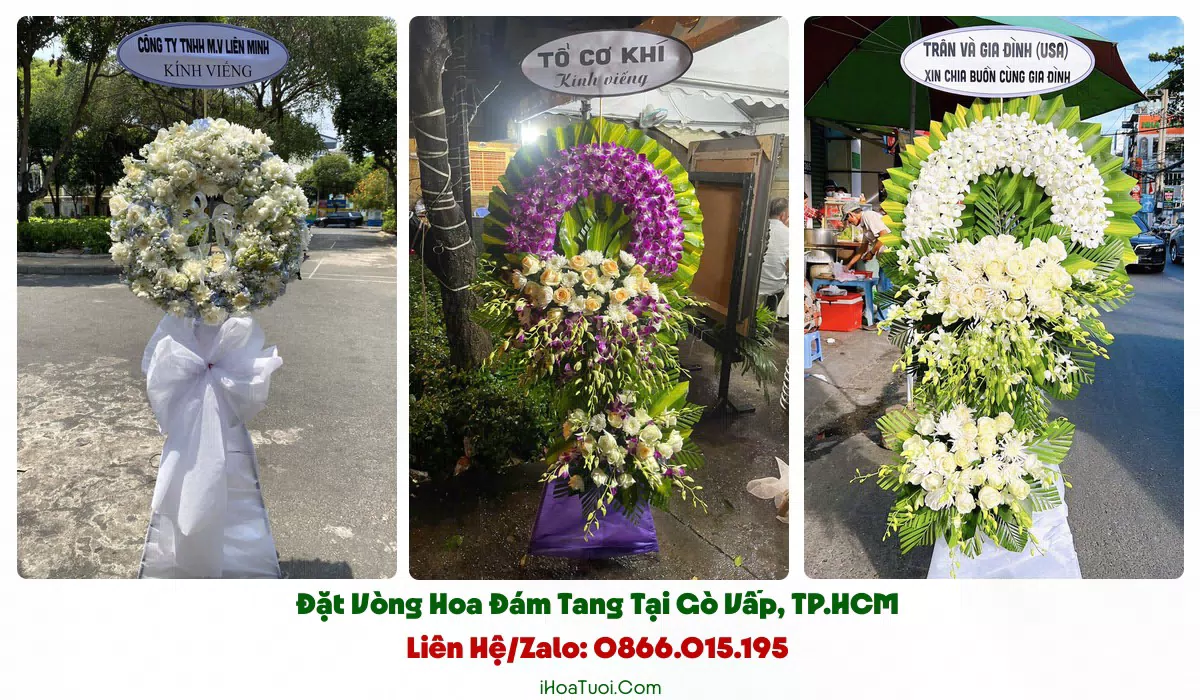Giao vòng hoa đám tang khắp Phường Gò Vấp và khu lân cận