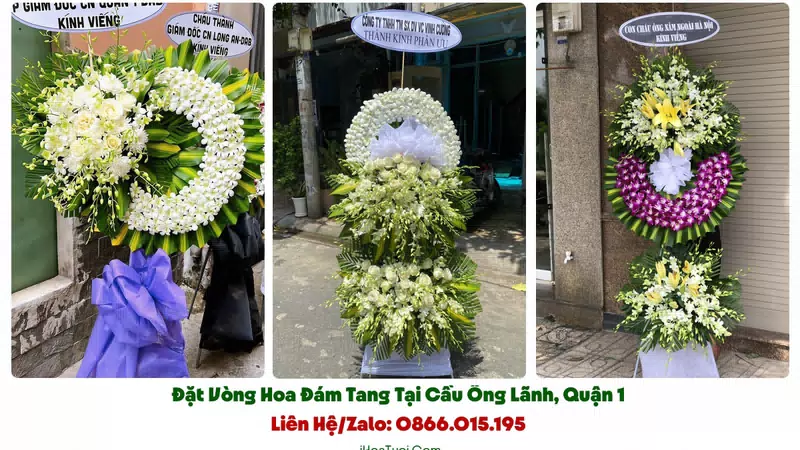 Đặt Hoa Tang Lễ Phường Cầu Ông Lãnh, TP.HCM (Quận 1 Cũ)
