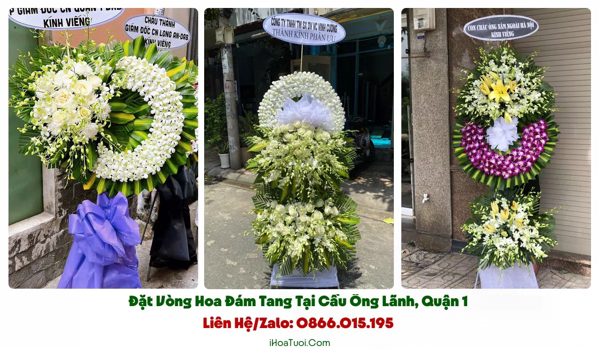Đặt Hoa Tang Lễ Phường Cầu Ông Lãnh, TP.HCM (Quận 1 Cũ)