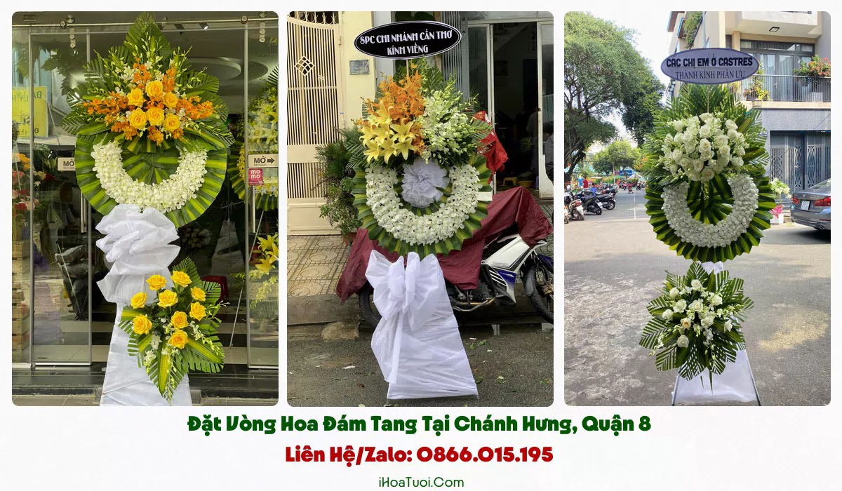 Vòng Hoa Viếng Đám Tang Phường Chánh Hưng, TP.HCM (Quận 8 Cũ)