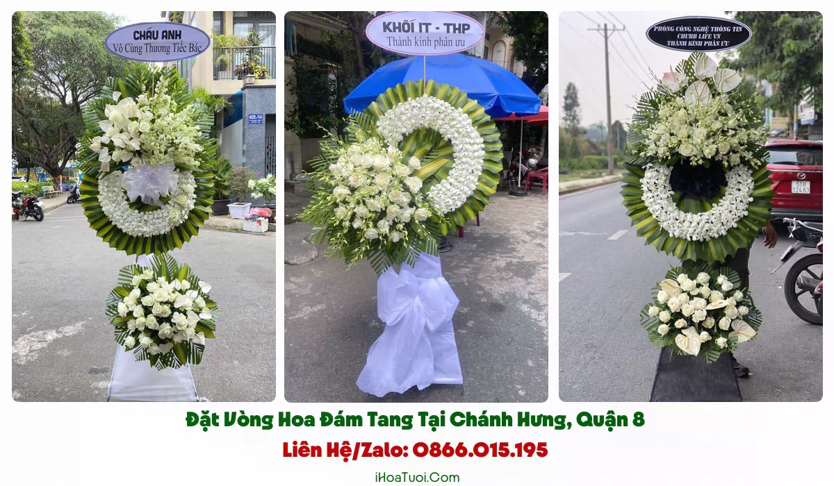Giao vòng hoa đám tang khắp khu vực Phường Chánh Hưng