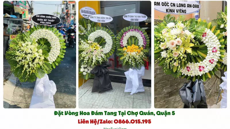 Đặt Vòng Hoa Đám Tang Phường Chợ Quán, TP.HCM (Quận 5 Cũ)