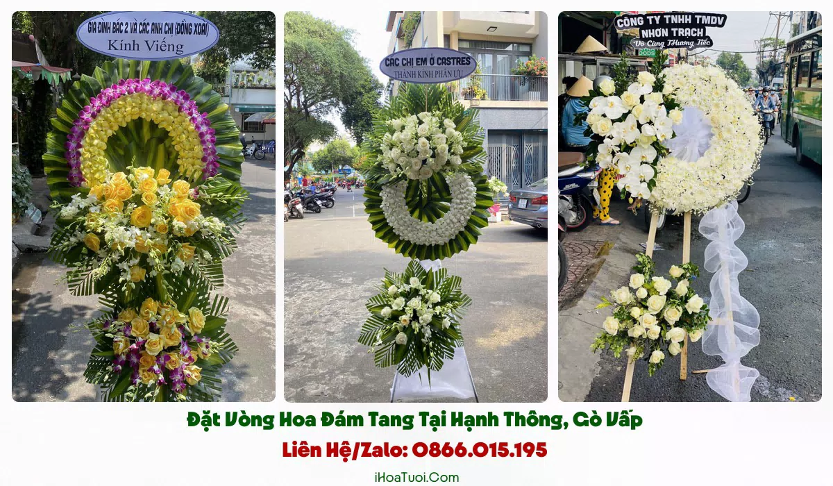 Các loại vòng hoa đám tang Phường Hạnh Thông