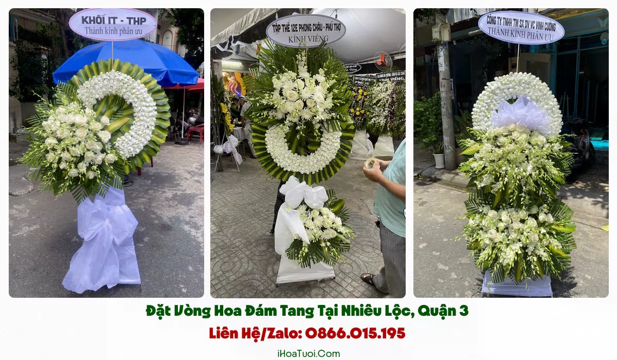 Các mẫu vòng hoa viếng đám tang Phường Nhiêu Lộc