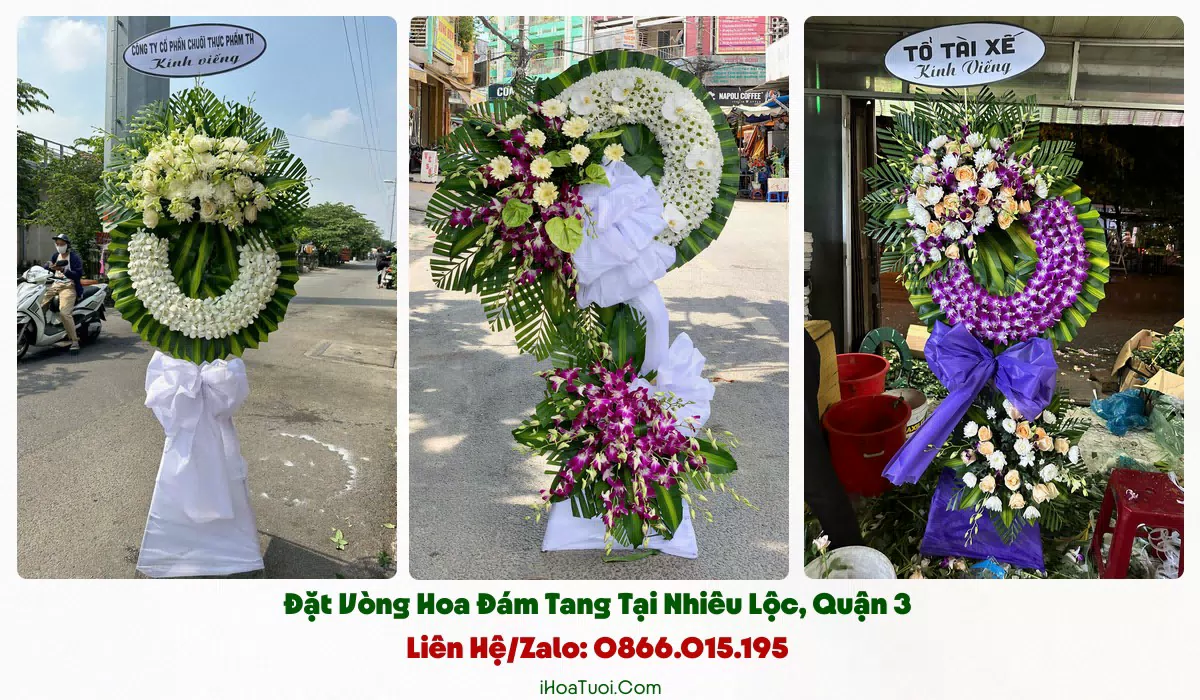 Kệ hoa viếng trang nghiêm tại Phường Nhiêu Lộc