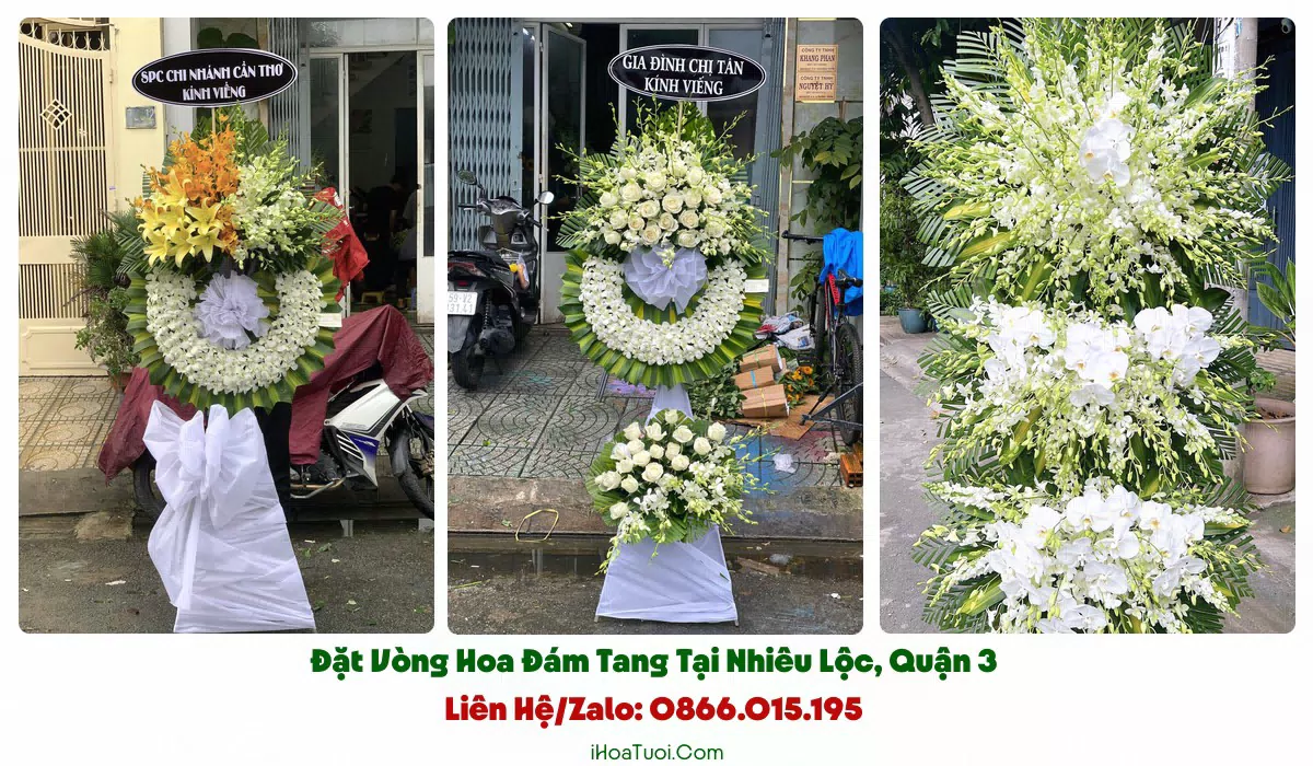 Giao vòng hoa đám tang đúng giờ tại Phường Nhiêu Lộc
