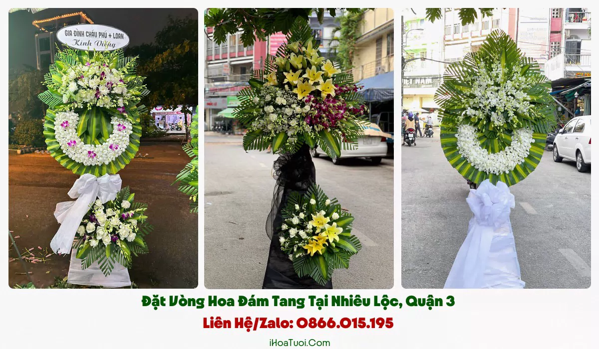 Giao vòng hoa viếng khắp Phường Nhiêu Lộc và lân cận