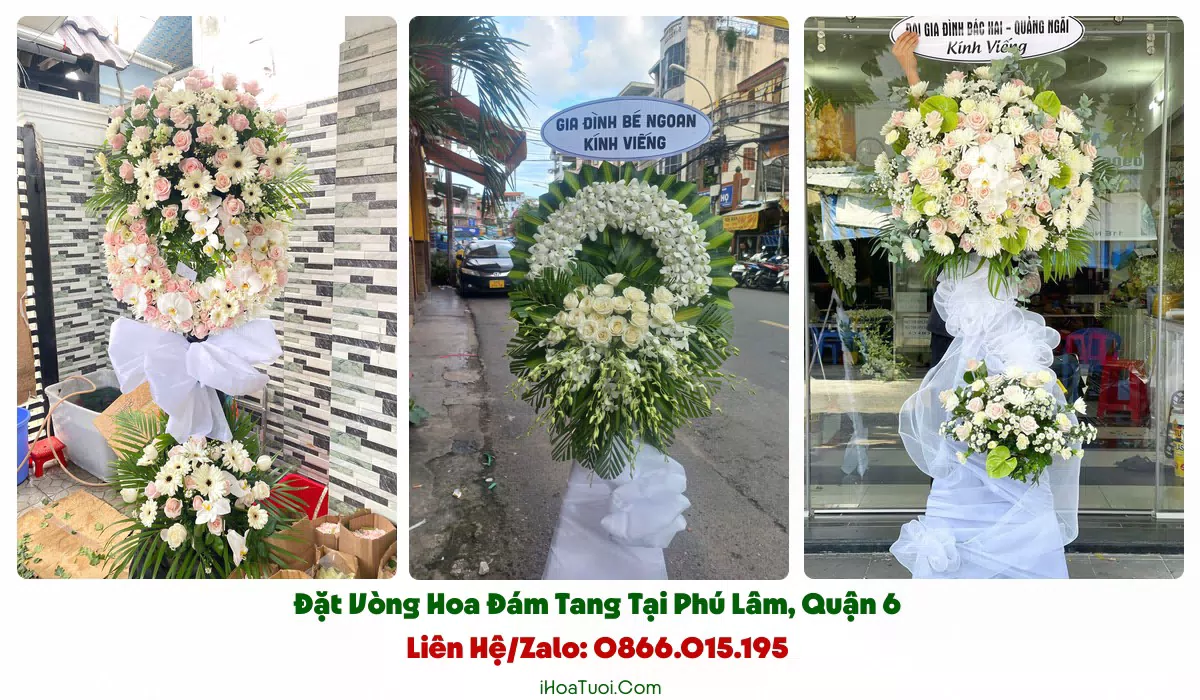 Các mẫu vòng hoa viếng đám tang Phường Phú Lâm