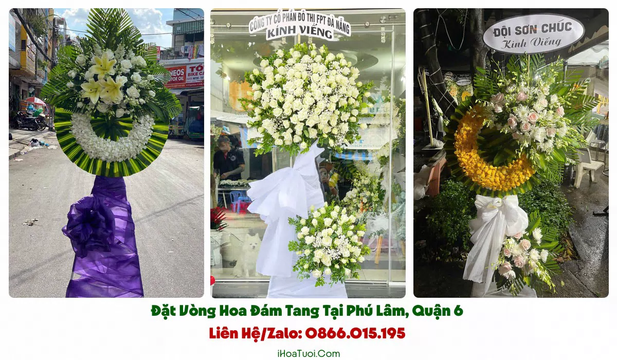 Giao vòng hoa viếng đúng giờ tại Phường Phú Lâm