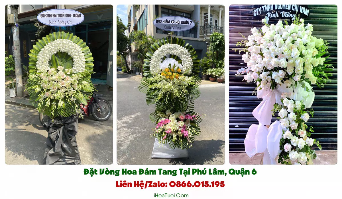 Giao vòng hoa viếng khắp Phường Phú Lâm và lân cận