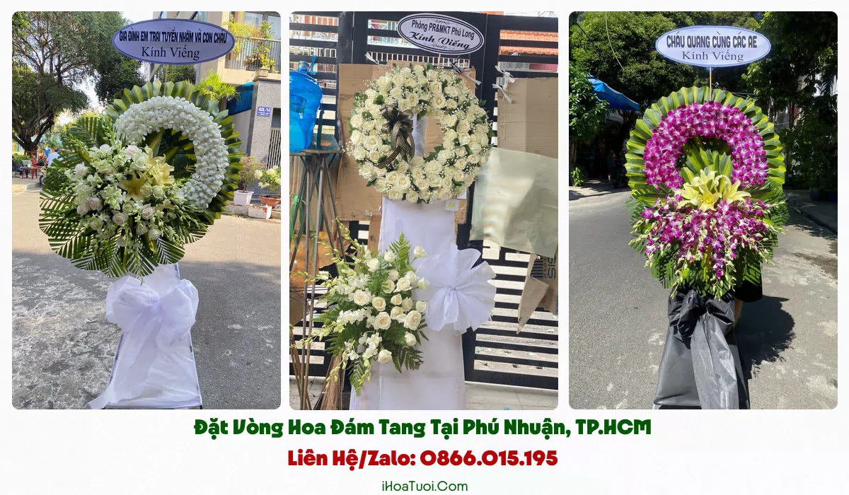 Giao vòng hoa tang lễ đúng giờ tại Phường Phú Nhuận