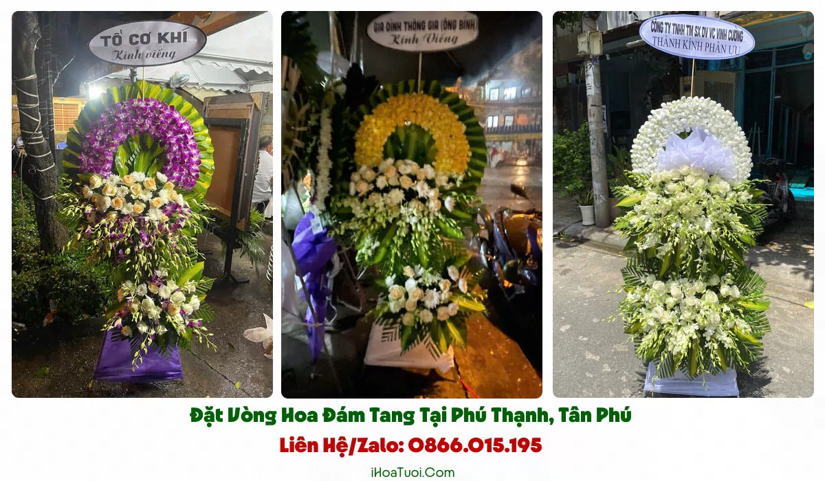 Giao vòng hoa đám tang đúng giờ tại Phường Phú Thạnh