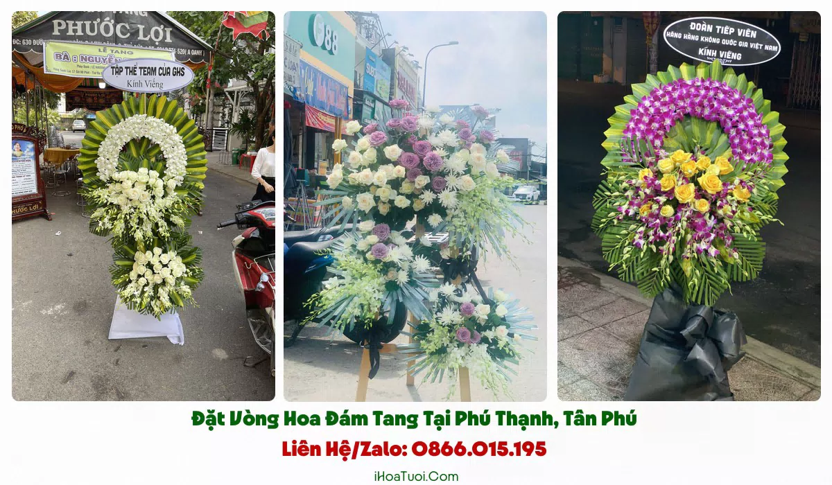 Giao vòng hoa viếng khắp Phường Phú Thạnh và lân cận