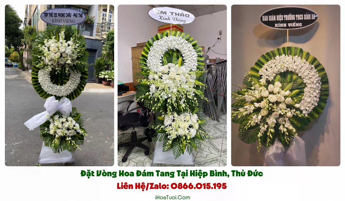 Giao vòng hoa đám tang đúng giờ tại Phường Hiệp Bình