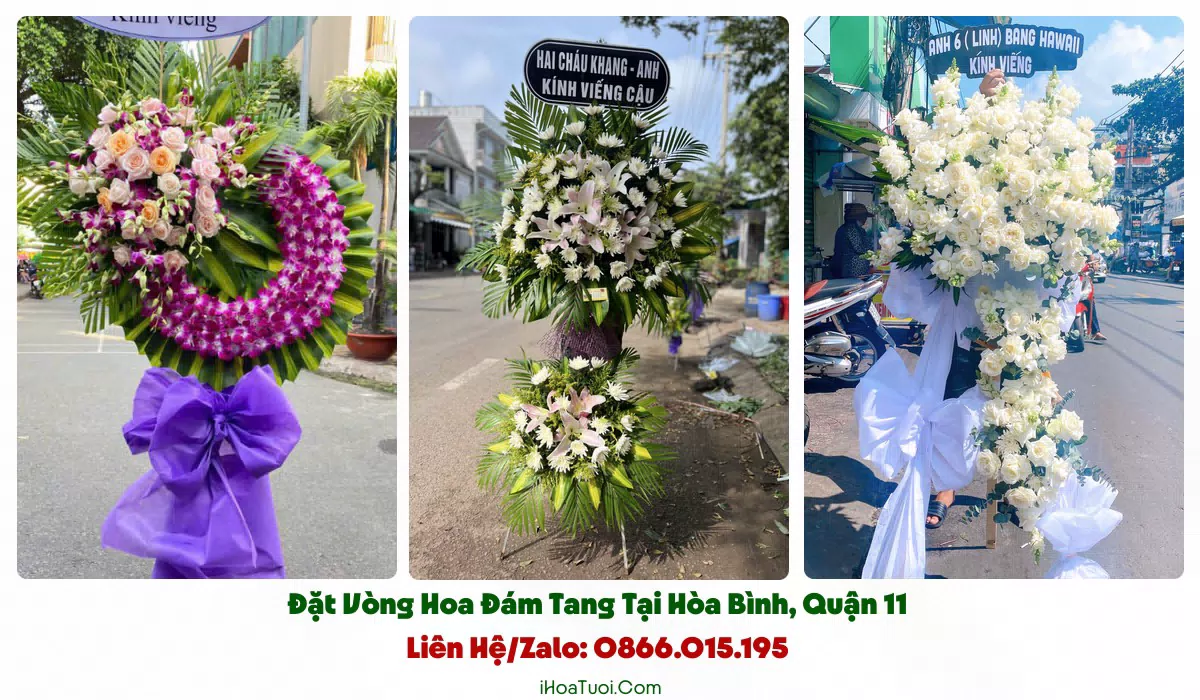 Các loại vòng hoa đám tang Phường Hòa Bình