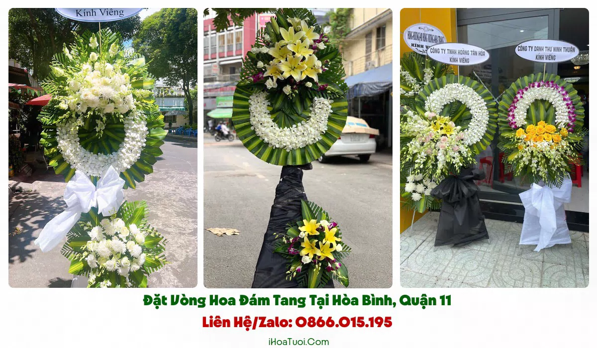 Giao vòng hoa đám tang đúng giờ tại Phường Hòa Bình