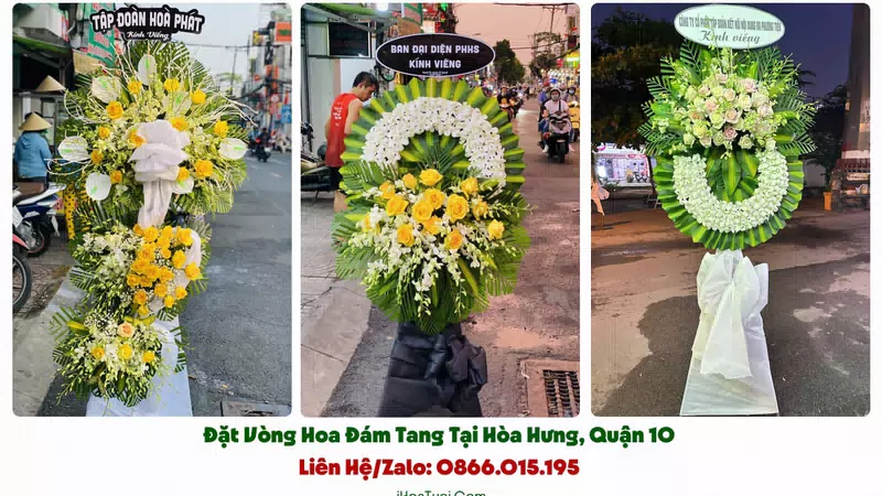 Đặt Vòng Hoa Tang Lễ Phường Hòa Hưng, TP.HCM (Quận 10 Cũ)