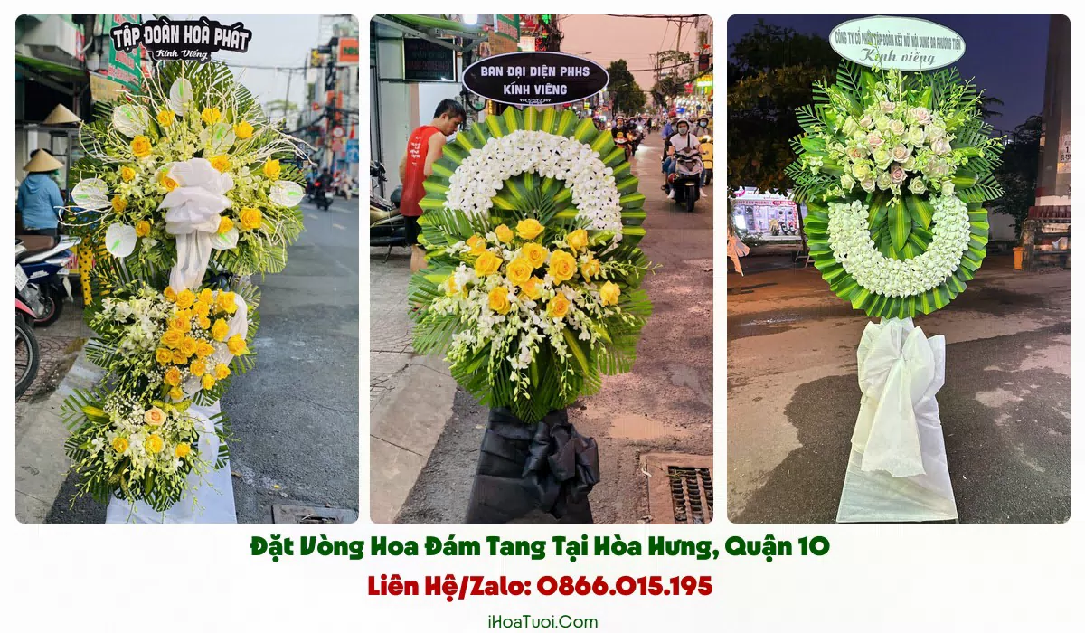 Đặt Vòng Hoa Tang Lễ Phường Hòa Hưng, TP.HCM (Quận 10 Cũ)