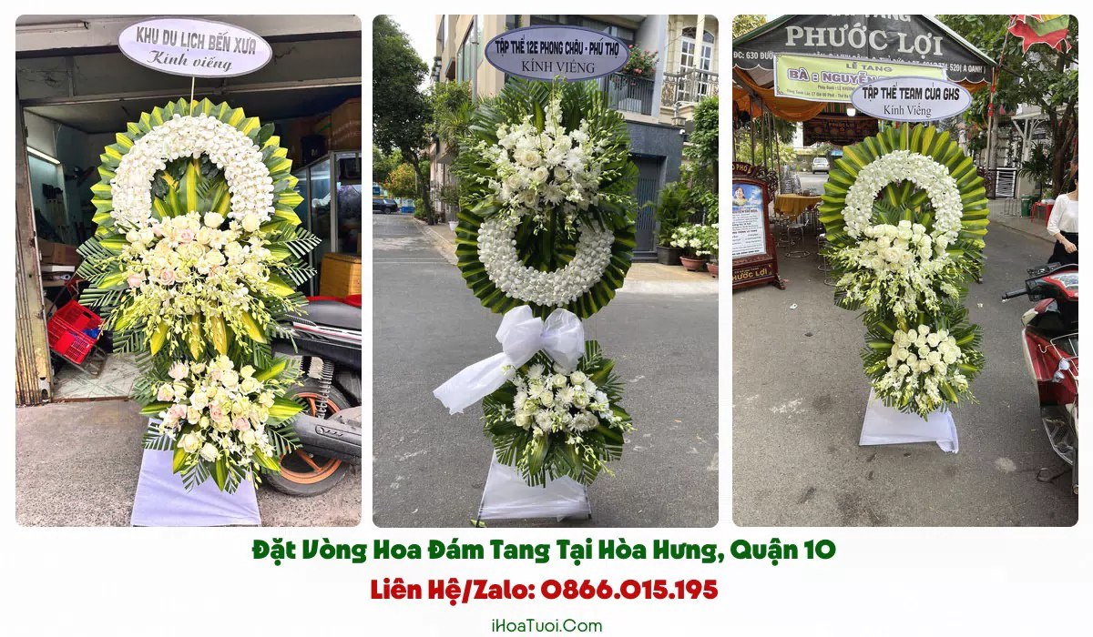 Các loại vòng hoa đám tang Phường Hòa Hưng