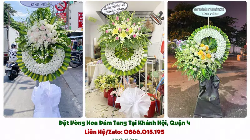 Đặt Vòng Hoa Đám Tang Phường Khánh Hội, TP.HCM (Quận 4 Cũ)