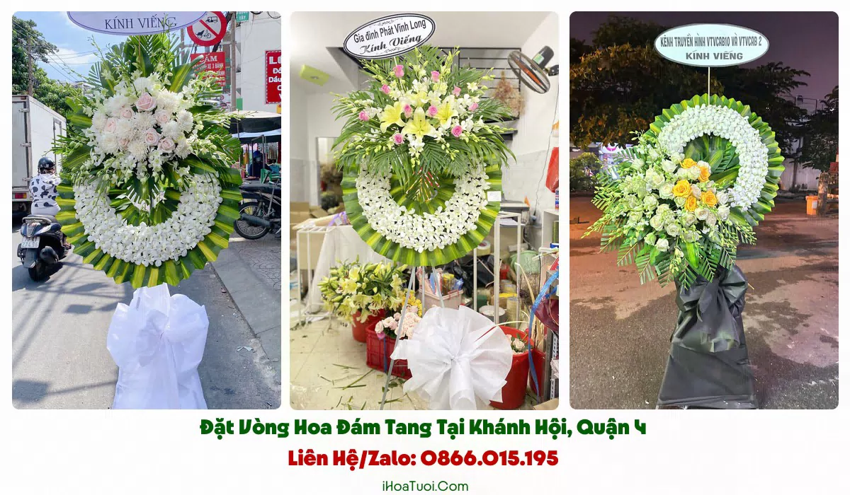 Đặt Vòng Hoa Đám Tang Phường Khánh Hội, TP.HCM (Quận 4 Cũ)