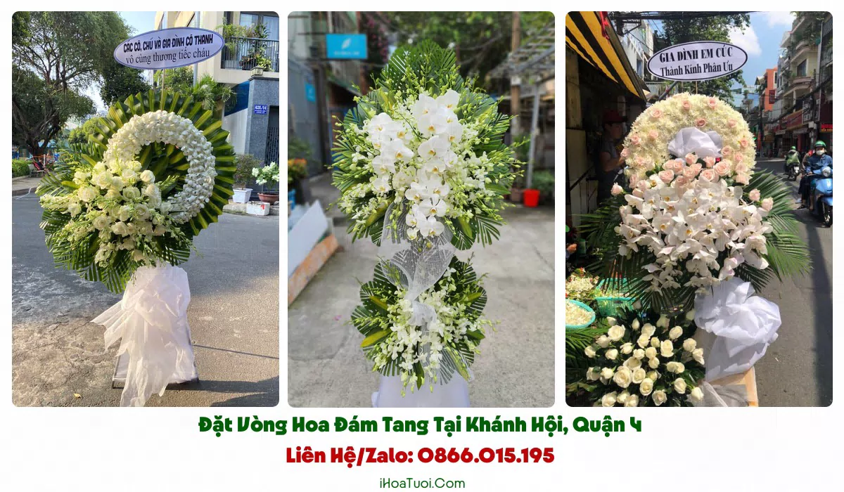 Các loại vòng hoa đám tang Phường Khánh Hội