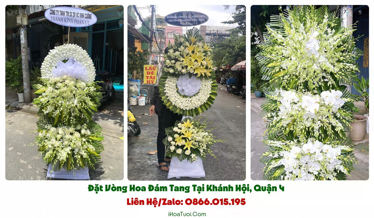 Giao vòng hoa đám tang đúng giờ tại Phường Khánh Hội