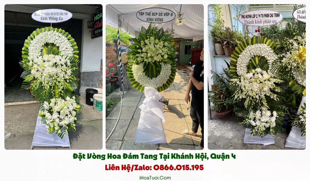 Giao vòng hoa đám tang khắp Phường Khánh Hội và lân cận