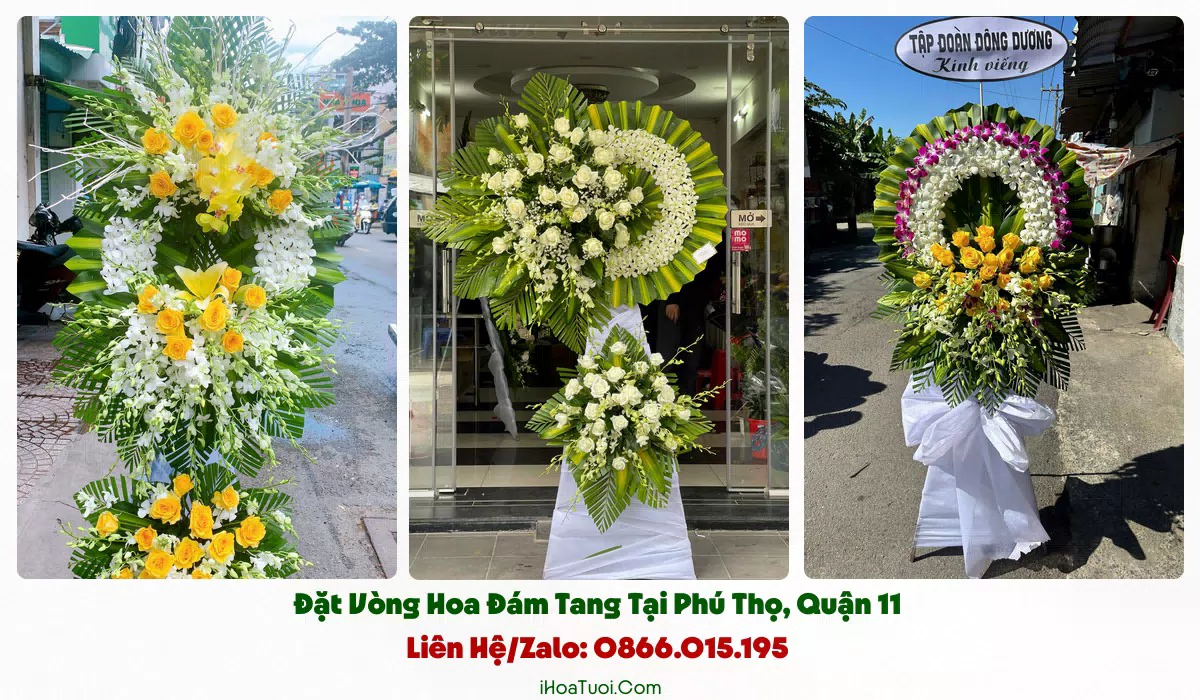 Đặt Vòng Hoa Đám Tang Phường Phú Thọ, TP.HCM (Quận 11 Cũ)