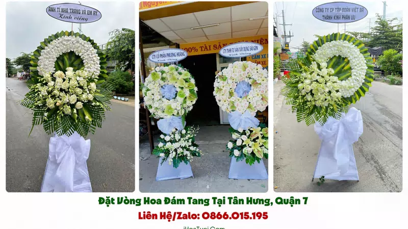 Đặt Vòng Hoa Đám Tang Phường Tân Hưng, TP.HCM (Quận 7 Cũ)