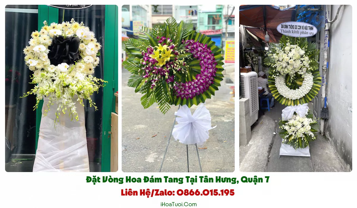 Các mẫu vòng hoa, kệ hoa viếng đám tang Phường Tân Hưng theo từng loại
