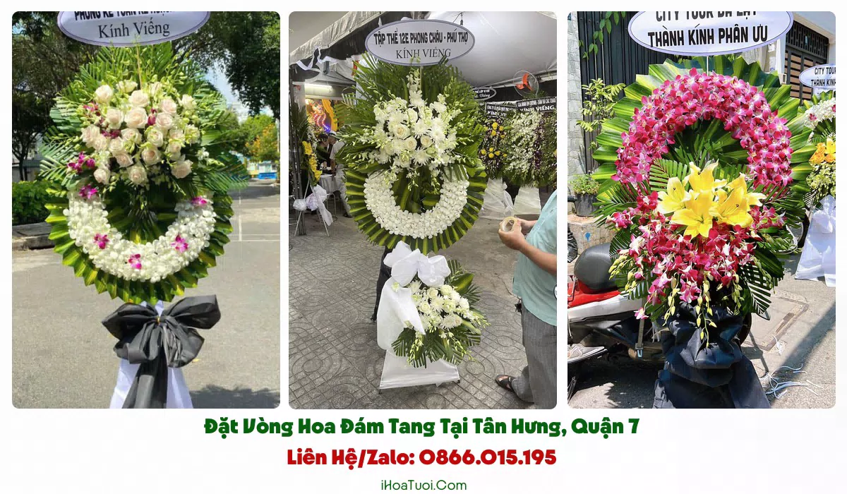 Kệ hoa viếng trang nghiêm hợp phong tục tang lễ tại Phường Tân Hưng