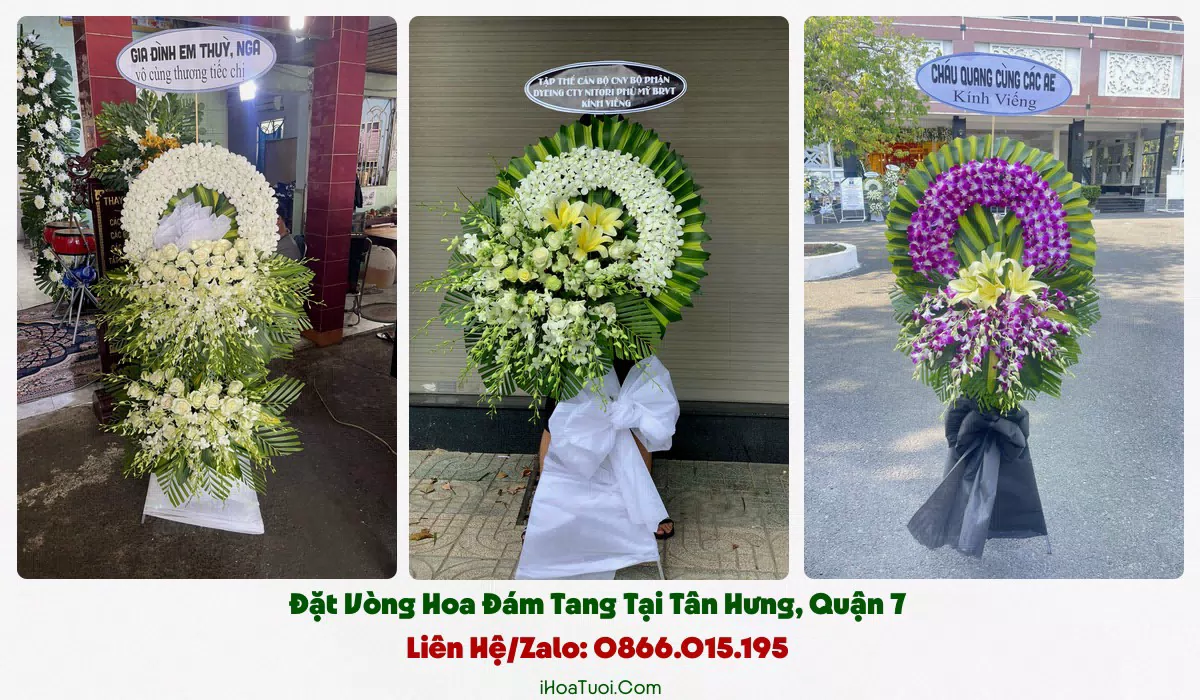 Giao vòng hoa đám tang khắp Phường Tân Hưng và khu lân cận