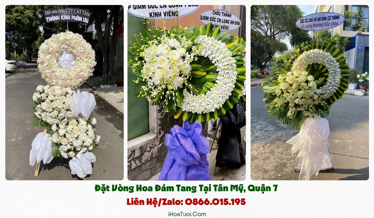 Kệ hoa viếng trang nghiêm hợp phong tục tại Phường Tân Mỹ