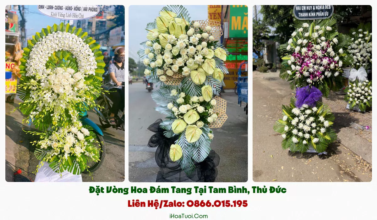 Giao vòng hoa đám tang đúng giờ tại Phường Tam Bình