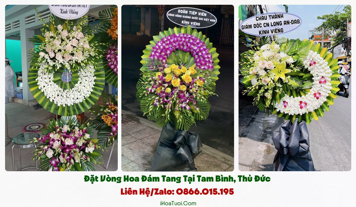 Giao vòng hoa đám tang khắp Phường Tam Bình