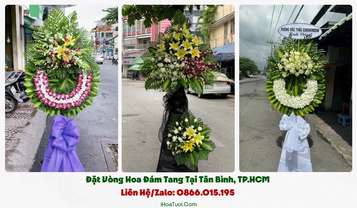 Giao vòng hoa viếng đám tang đúng giờ tại Phường Tân Bình