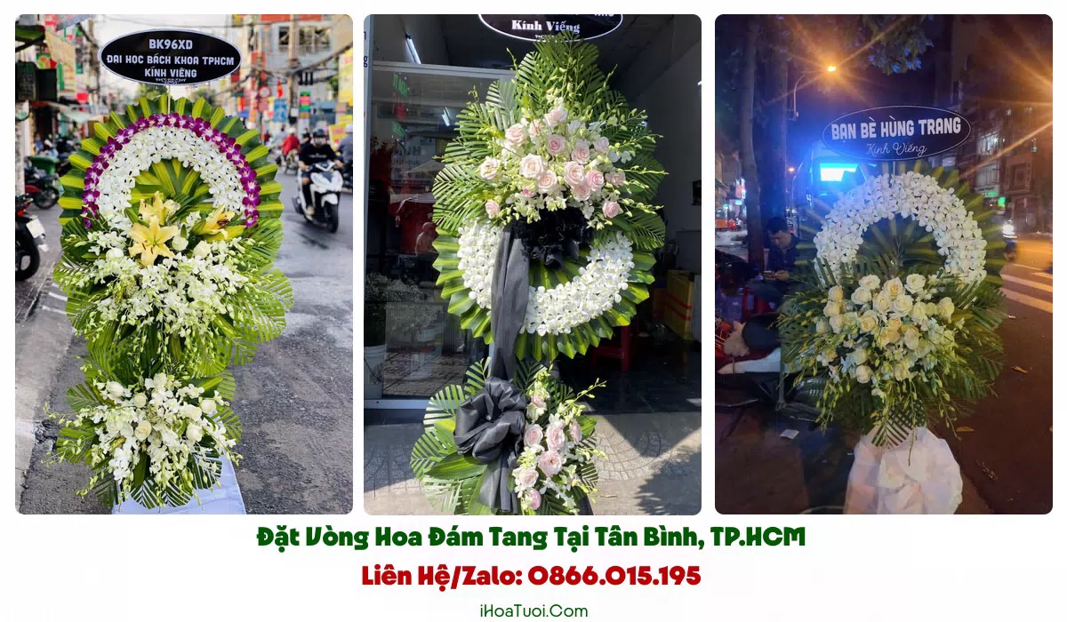 Giao vòng hoa viếng đám tang khắp Phường Tân Bình