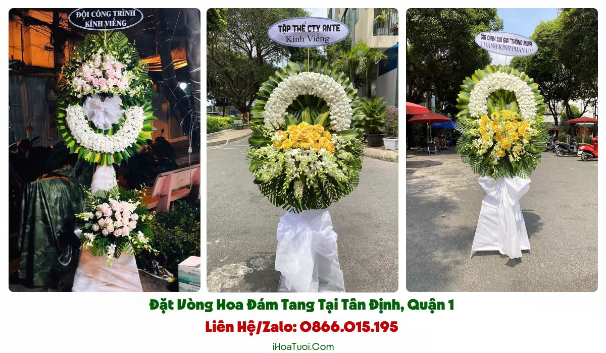 Vòng hoa chữ thập trang nghiêm tại Phường Tân Định
