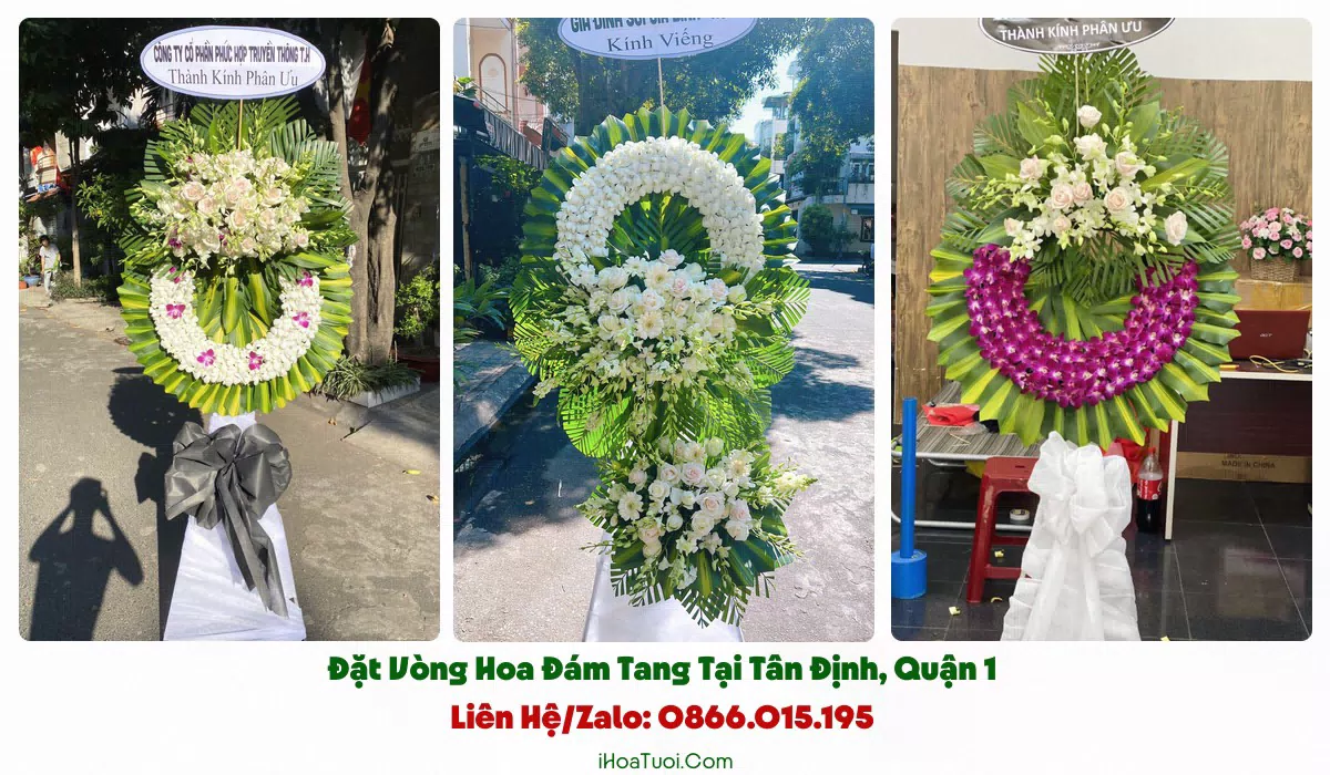 Giao vòng hoa tang lễ đúng giờ tại Phường Tân Định