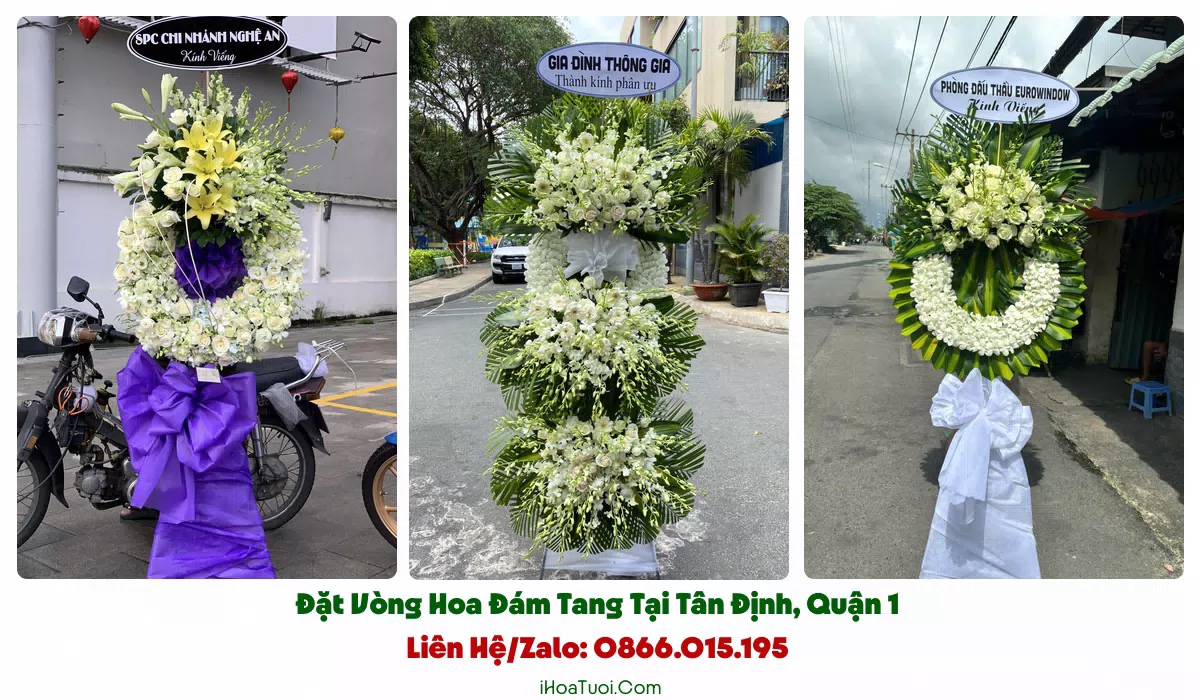 Giao vòng hoa tang lễ khắp Phường Tân Định