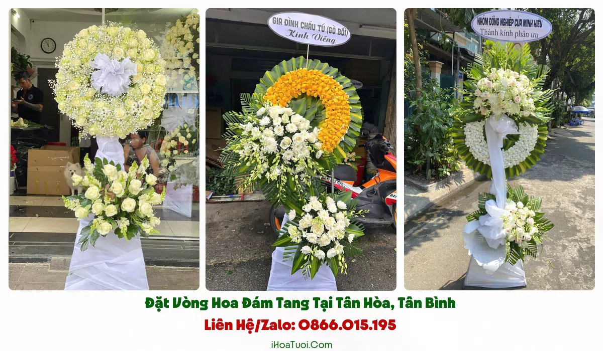Các loại vòng hoa đám tang Phường Tân Hòa