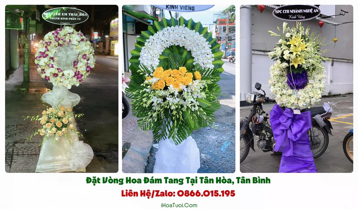 Giao vòng hoa đám tang đúng giờ tại Phường Tân Hòa
